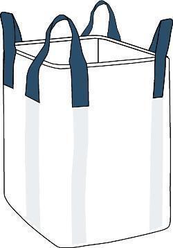 Storsæk: 4 løftestropper med åben top og flad bund(billedet ejes af Accon)