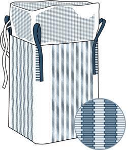 Storsæk med ventileret væv, 4 løftestropper i side sømmen (billedet ejes af Accon)