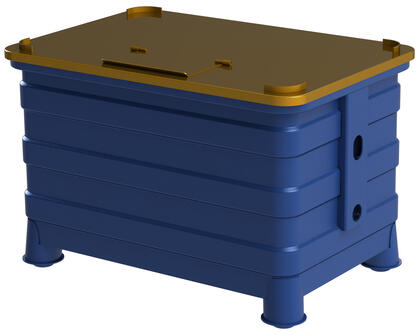 Ekstra små låger (på låget) - et tilvalg til Storbox/Berglöfslådan.  Storbox er en robust og holdbar industricontainer, der håndterer og opbevarer tungt materiale i forskellige typer industrier.