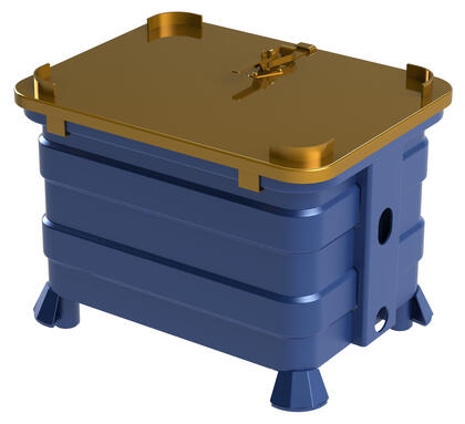  Et tilbehør til Storbox/Berglöfslådan, der beskytter materiale mod støv, væske og tyveri.