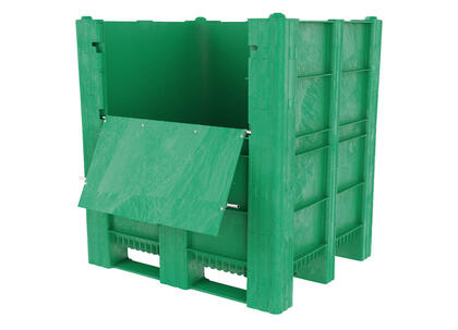 Med plastcontainer Dolav kan man förvara och återvinna farligt avfall som batterier, lösningsmedel och elektronik på många olika sätt och med olika tillval.