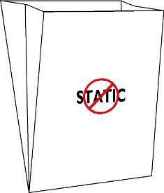 PE-sæk med åben top og svejset bund - Antistatisk (Billedet ejes af Accon)