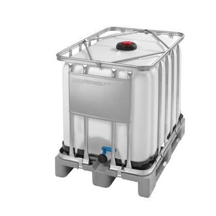 IBC Contianer 600 Liter UN, Plastpalle, 150 mm fyldning
