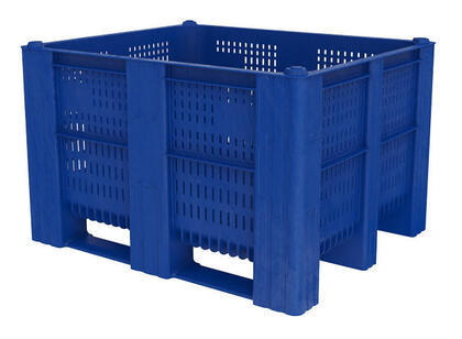 Swedebox 1000 ACE plastcontainer för återvinning och insamling av farligt avfall  finns i både solida och perforerade modeller.